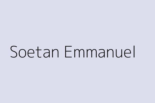 Soetan Emmanuel